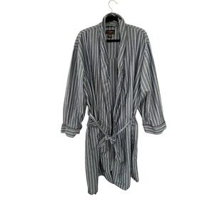 BLACK BROWN 1826 Cotton Striped Bath Robe XL